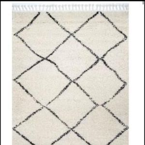 Gray and White Shag Carpet